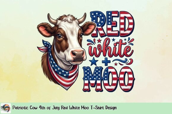 Celebrate with a Patriotic Cow: 4th of July Design