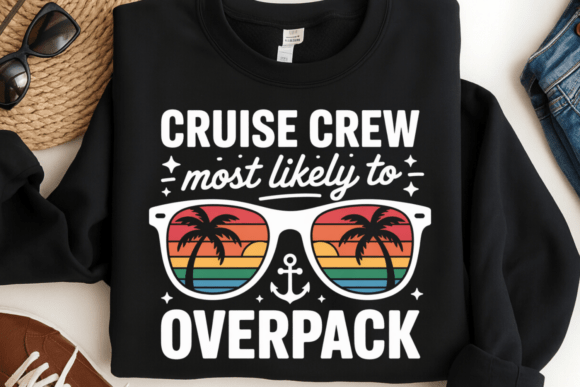 Cruise Crew Most Likely To Overpack: A Stylish PNG Design