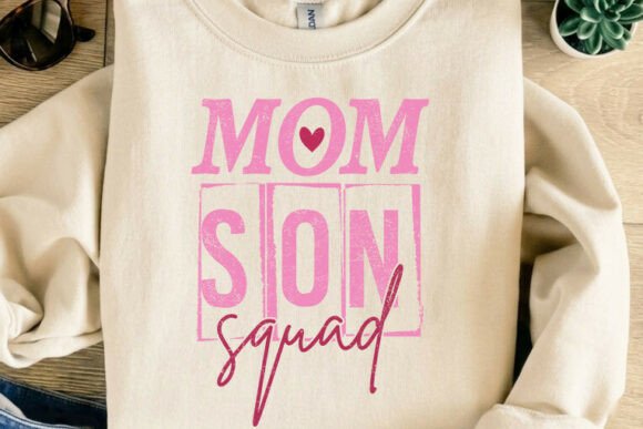 Cute Mom Son Squad T-Shirt Design: Creative Asset Guide
