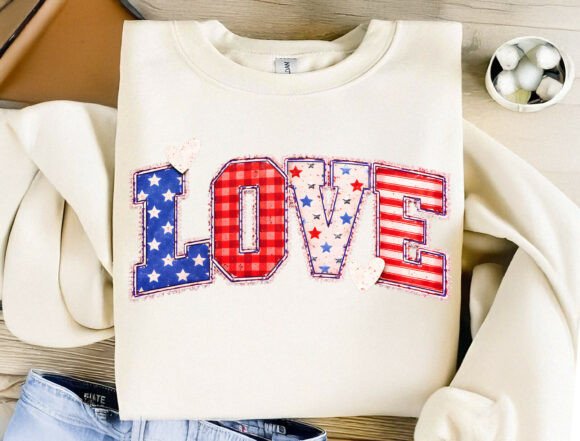 Designing Patriotic Pride: The 4th of July LOVE Shirt Aesthetic