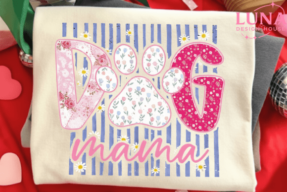 Dog Mama Floral Paw Print PNG: A Designer's Asset