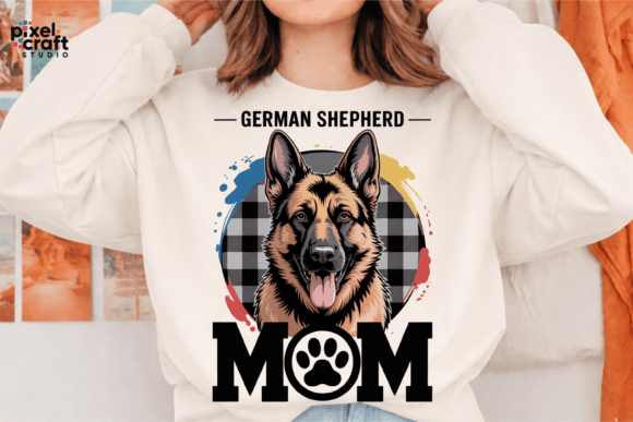 German Shepherd Mom Dog Lover Design: A Bold Graphic Asset