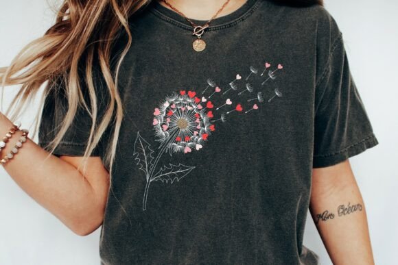 Heart Dandelion Wish Design PNG: A Versatile Graphic Asset
