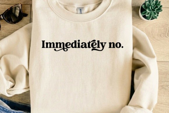 Immediately No: A Modern Graphic Design Asset for Impactful Messaging