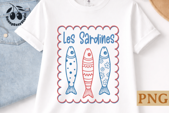 Les Sardines Fish Line Art: A Charming Design Asset