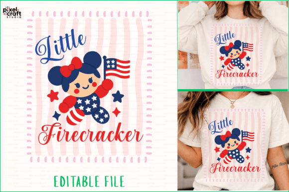 Little Firecracker Girl SVG: A Festive Design Asset