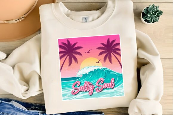Salty Summer T-shirt Design: Fresh Creative Assets