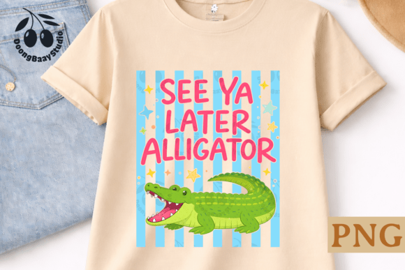 See Ya Later Alligator: A Playful PNG for Creative Projects