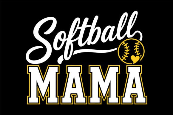 Softball Mama Sports Mom Design: Creative Assets for Team Spirit