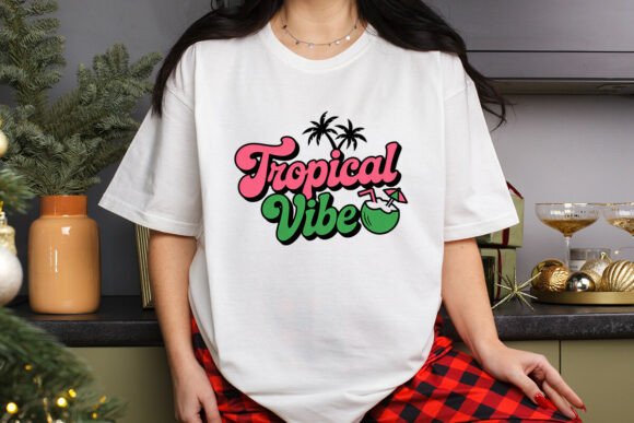 Tropical Vibes T-Shirt Design: Instant Creative Asset