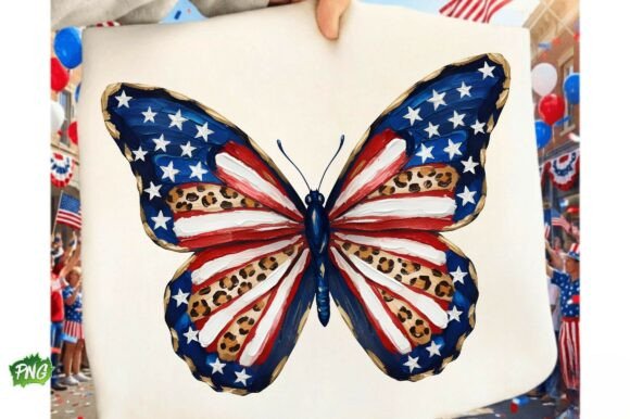 USA Butterfly PNG Design: Patriotic Graphics for Creative Projects