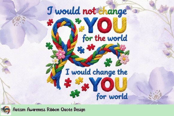 Vibrant Autism Awareness Ribbon Design for Impactful Graphics