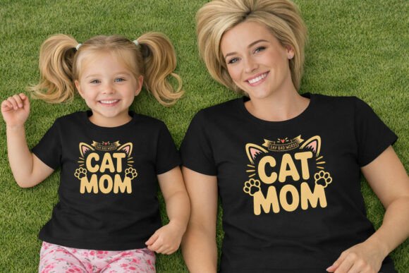 Whiskers & Wit: The Graphic Power of a Cat Mom Quote